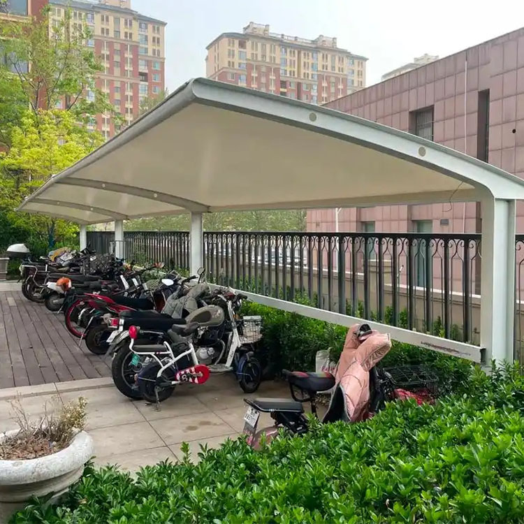 麻城市膜结构电动车棚